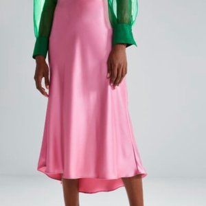 ZARA Pink Satin Skirt